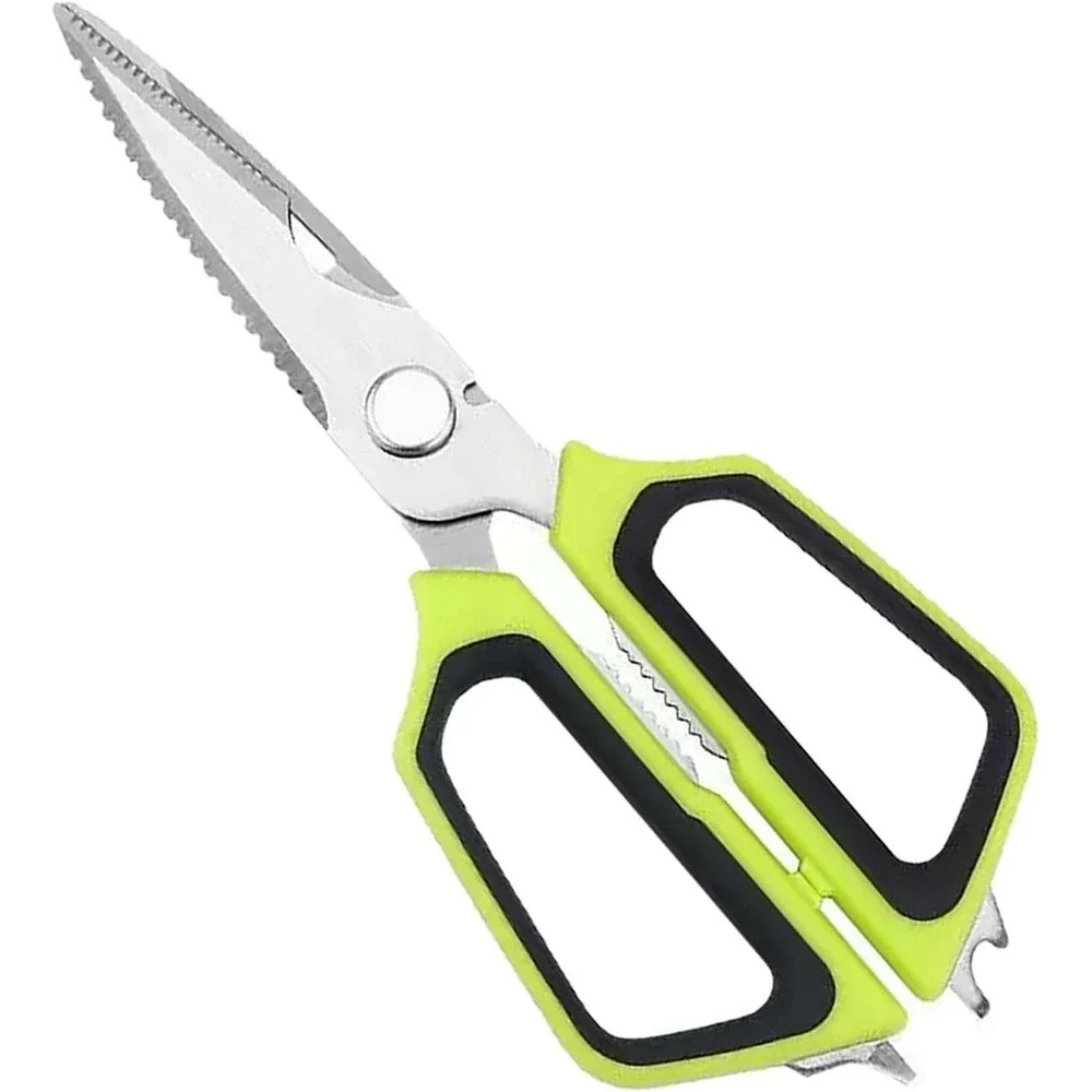 Multi-Purpose Kitchen Shears Stainless Steel Heavy‎ Duty Scissors Neon Green